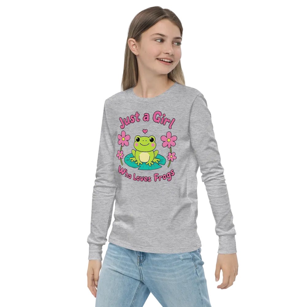 Froggy Fun Long Sleeve Tee Bella+Canvas (Kid's Unisex) product image (3)