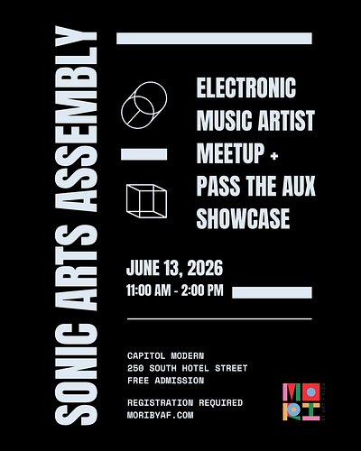 This weekend!

The @sonicartsassembly is excited to present its inaugural Electronic Music Artist Meetup + Pass the AUX Showc...