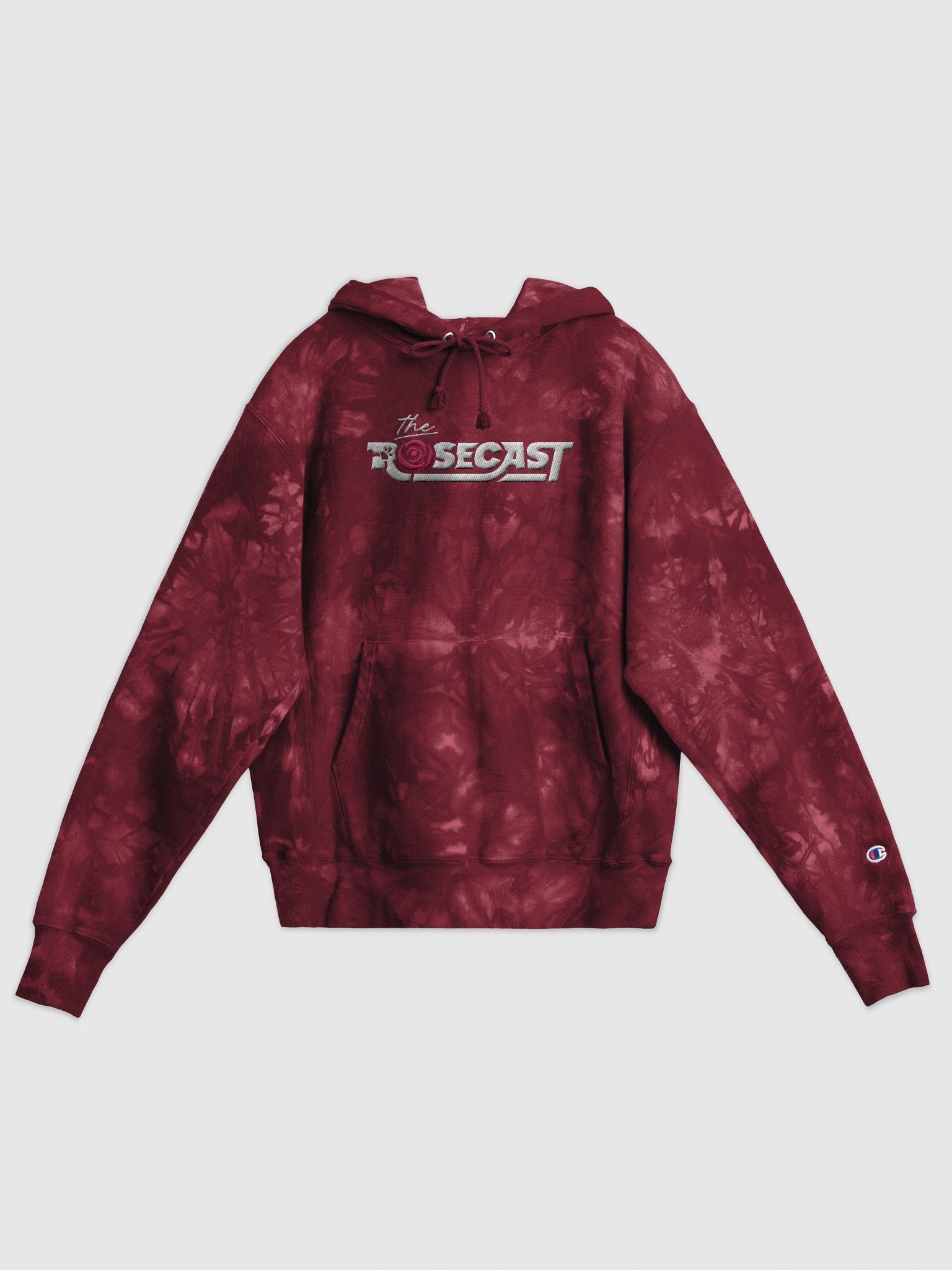 Rosecast Logo Tie-Dye Champion Hoodie (Embroidered) product image (1)