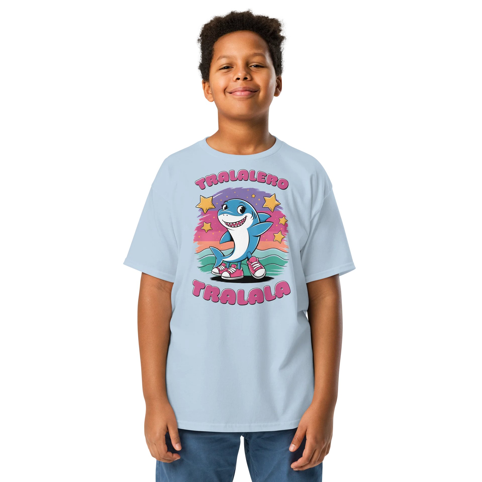 Tralalero Tralala – Shark in Shoes Cartoon Youth Tee product image (1)