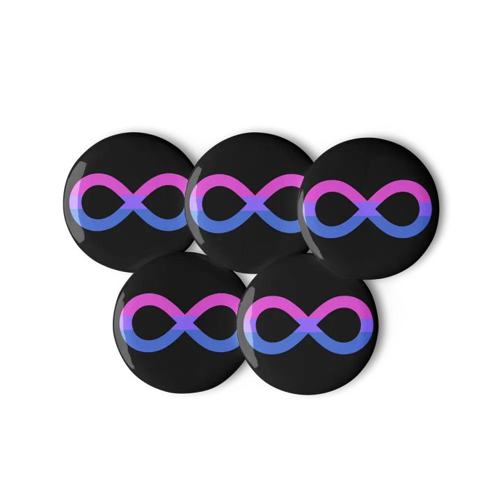 Bi Autistic Infinity Pin Set product image (2)