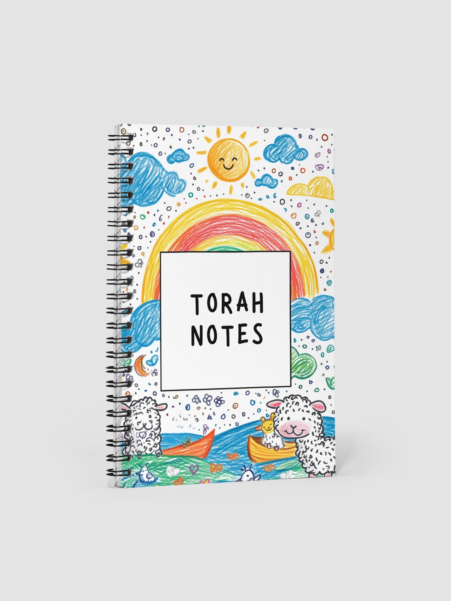 Cheerful Torah Notes Spiral Notebook product image (1)