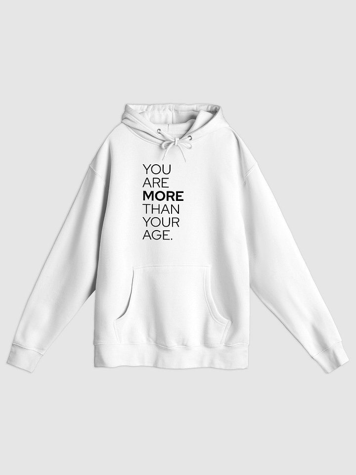 MTYA White Hoodie Black Letters product image (1)