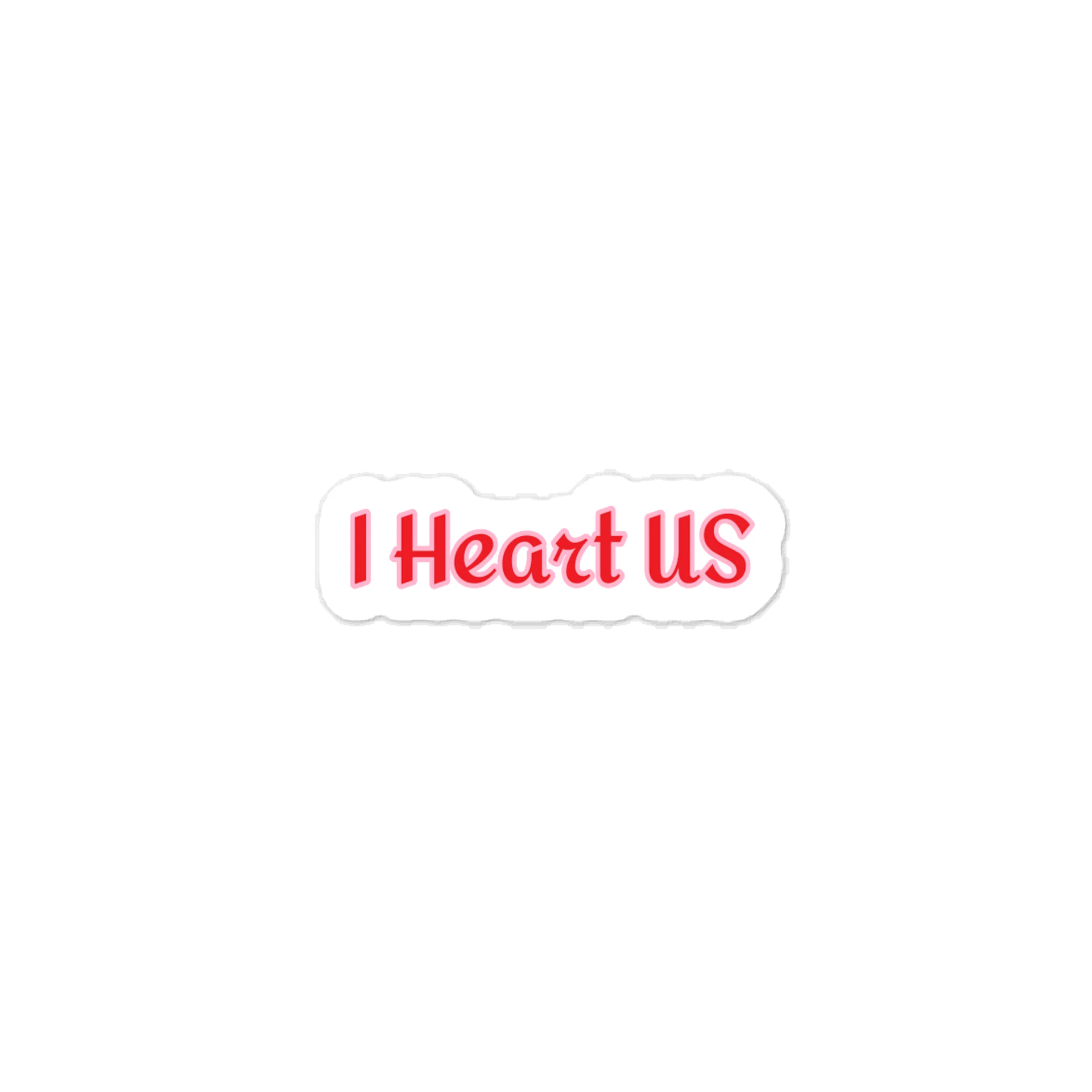 I Heart US. Valentine’s Day Sticker. product image (1)