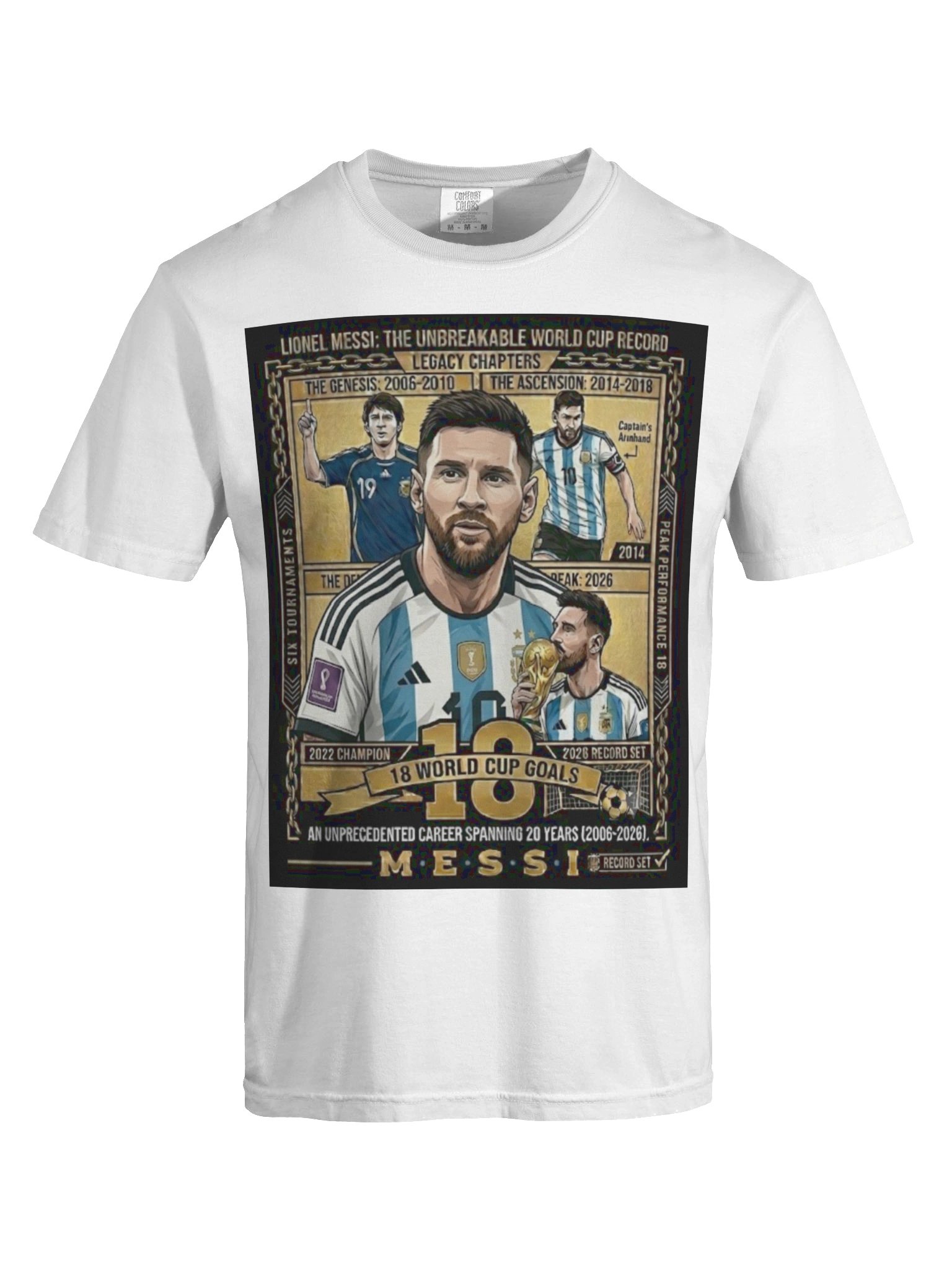 Messi 18 Goals T-Shirt - All Time World Cup Top Scorer Graphic Tee product image (57)