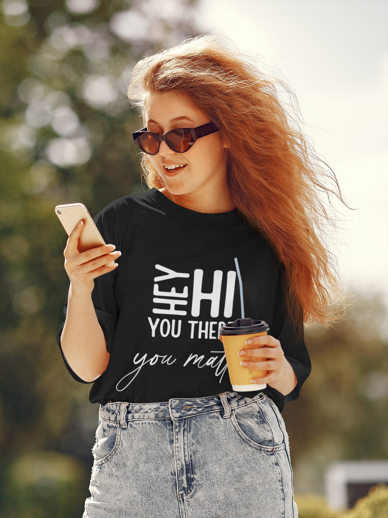 Hey Hi You There You Matter Unisex T-Shirt – A Simple Reminder product image (3)