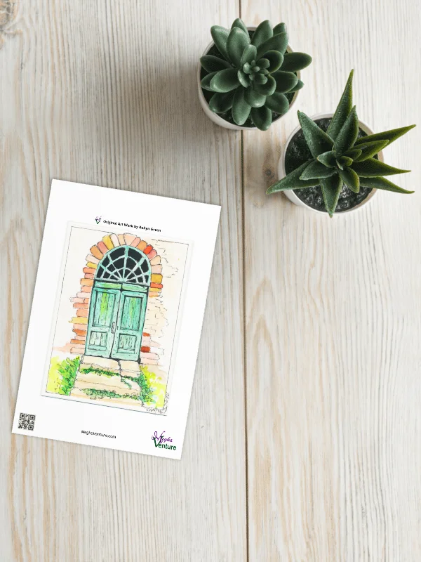 Double Door Arch Blank Card product image (2)