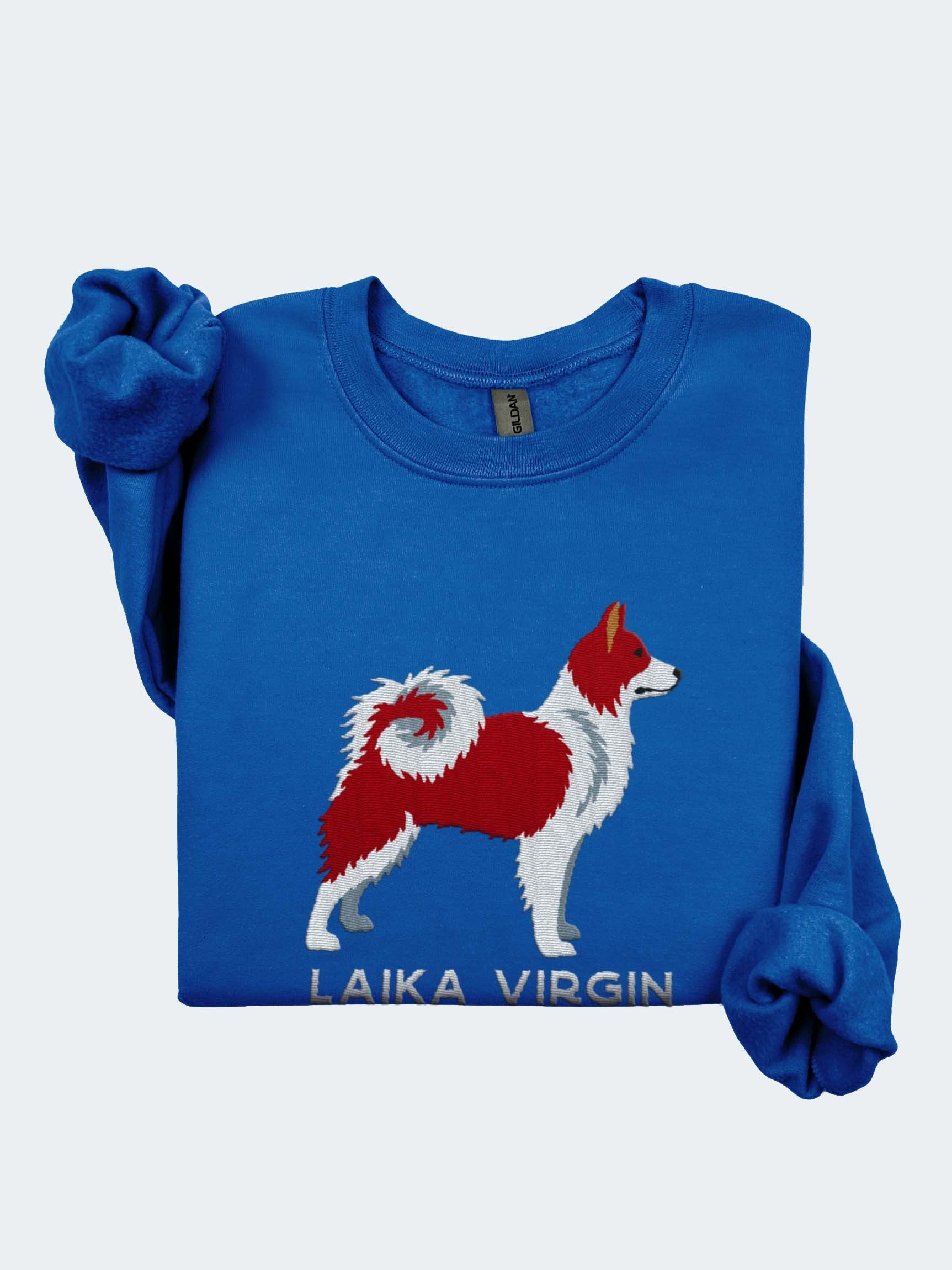 Laika Virgin Sweatshirt (Embroidered) of a Yakutian Laika(Red & White) product image (2)