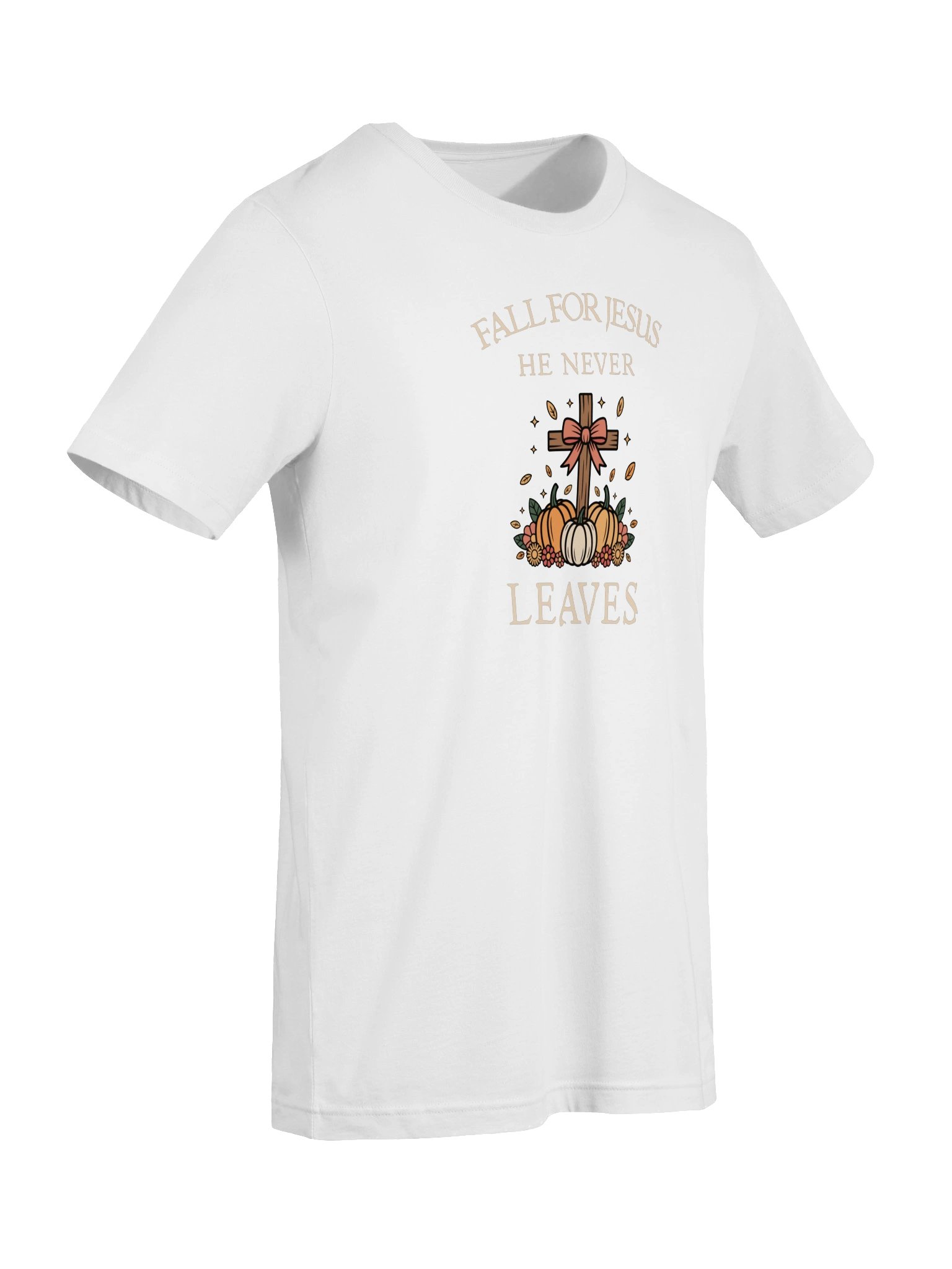 Fall for Jesus, He never Leaves T-Shirt product image (21)