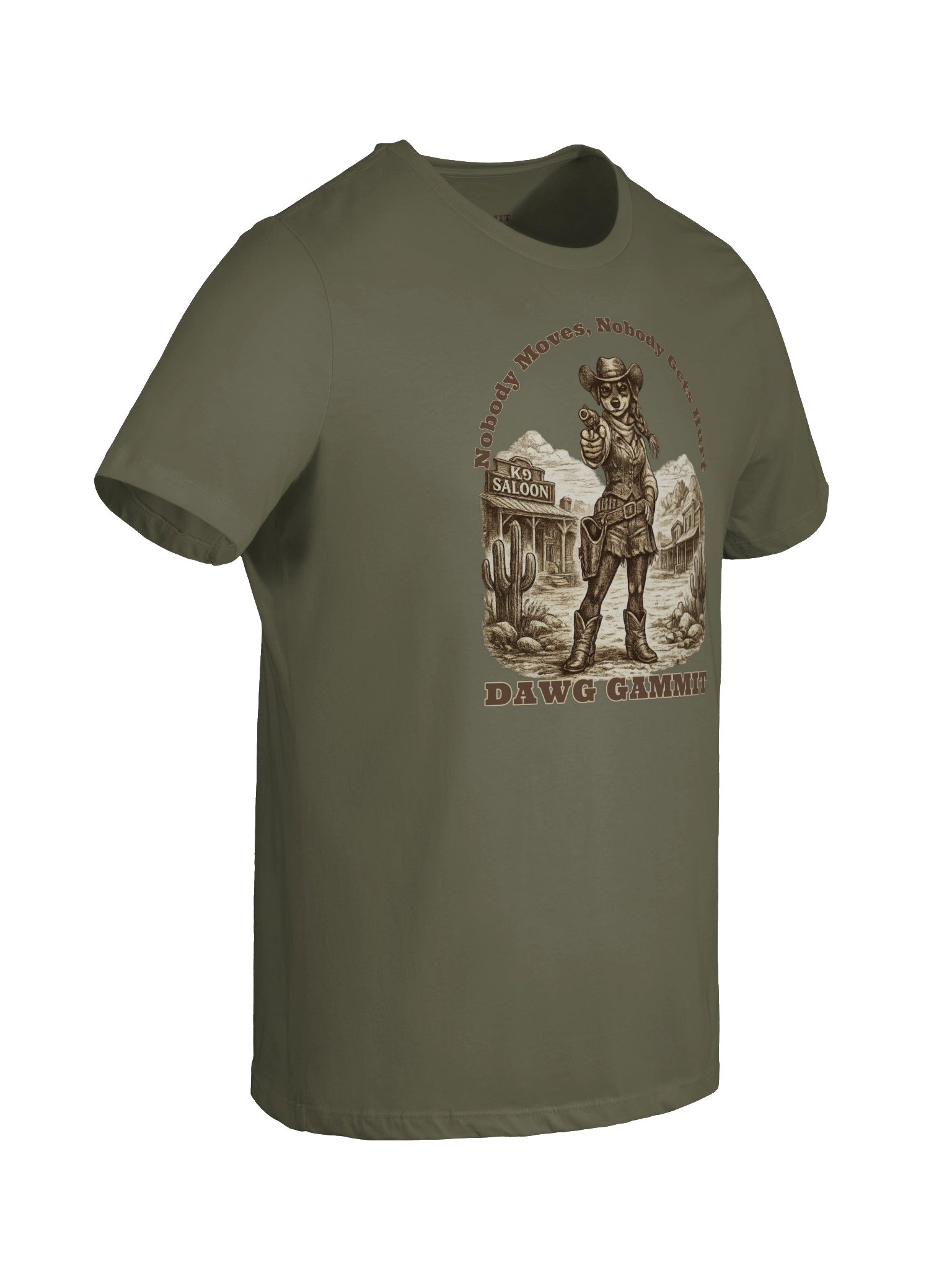 DAWG GAMMIT™ Nobody Move Doberman Women's Relaxed T-Shirt product image (24)