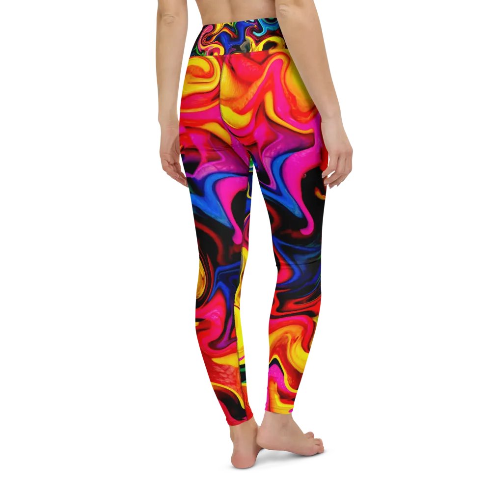 Vibrant Rainbow Patterned Yoga Pants | Bold & Colorful Leggings for Everyday Use product image (8)