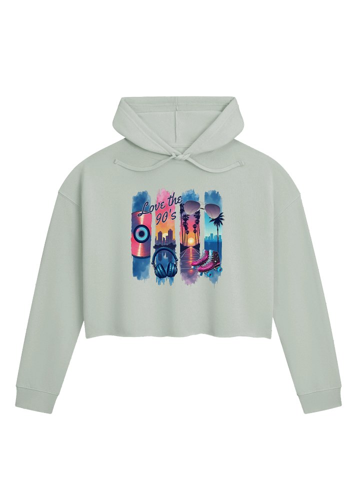 Love the 90s Neon Retro Crop Hoodie product image (1)