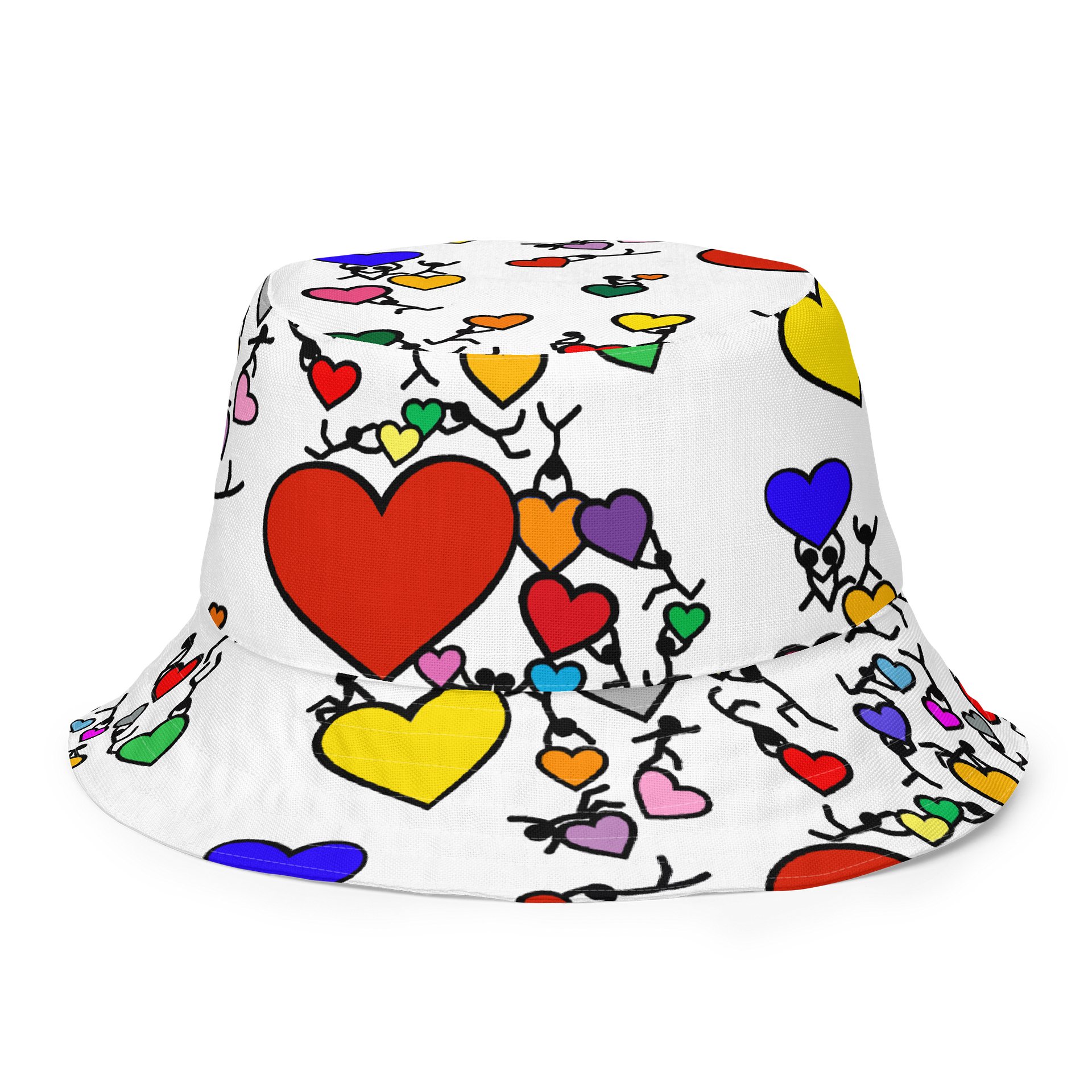 Stickman Art Bucket Hat // Designer Heart Streetwear Gift product image (1)