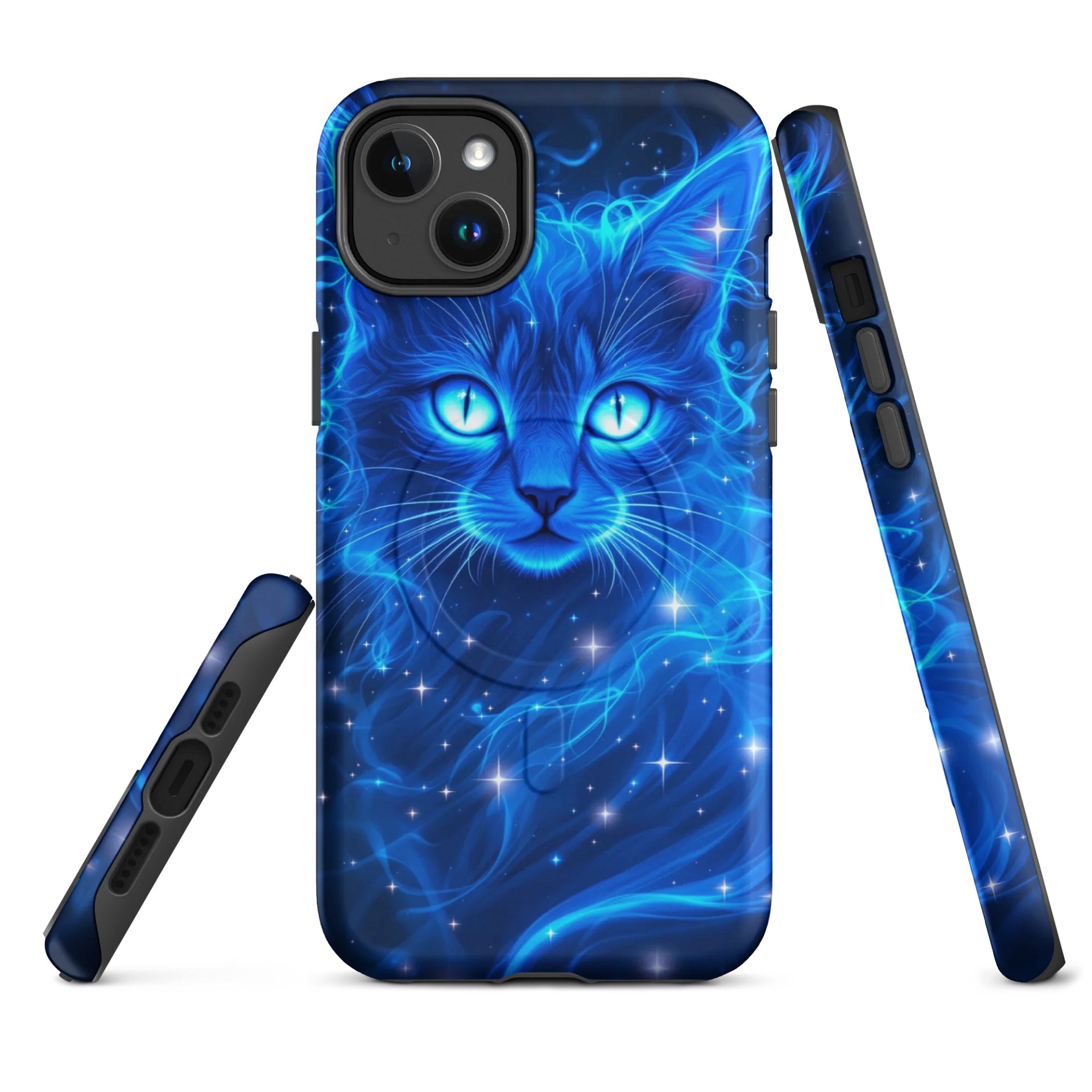 Ethereal Blue Cat MagSafe® iPhone Case product image (2)