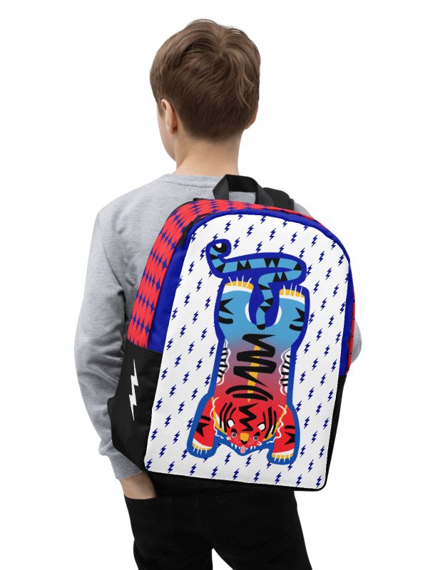 Blue and Orange Tiger Backpack product image (6)