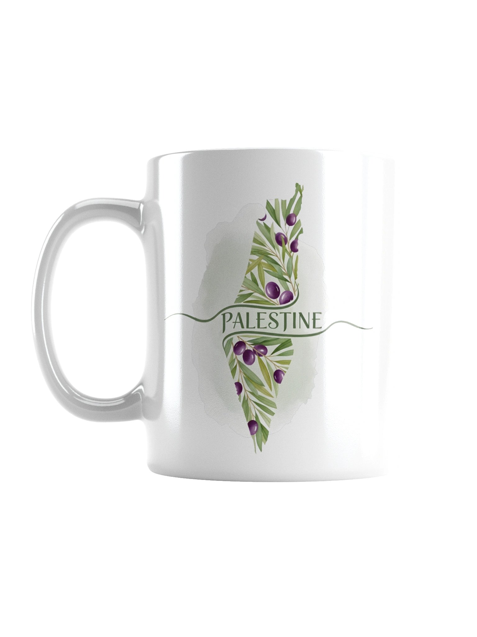 Palestine Map Olive Mug product image (3)