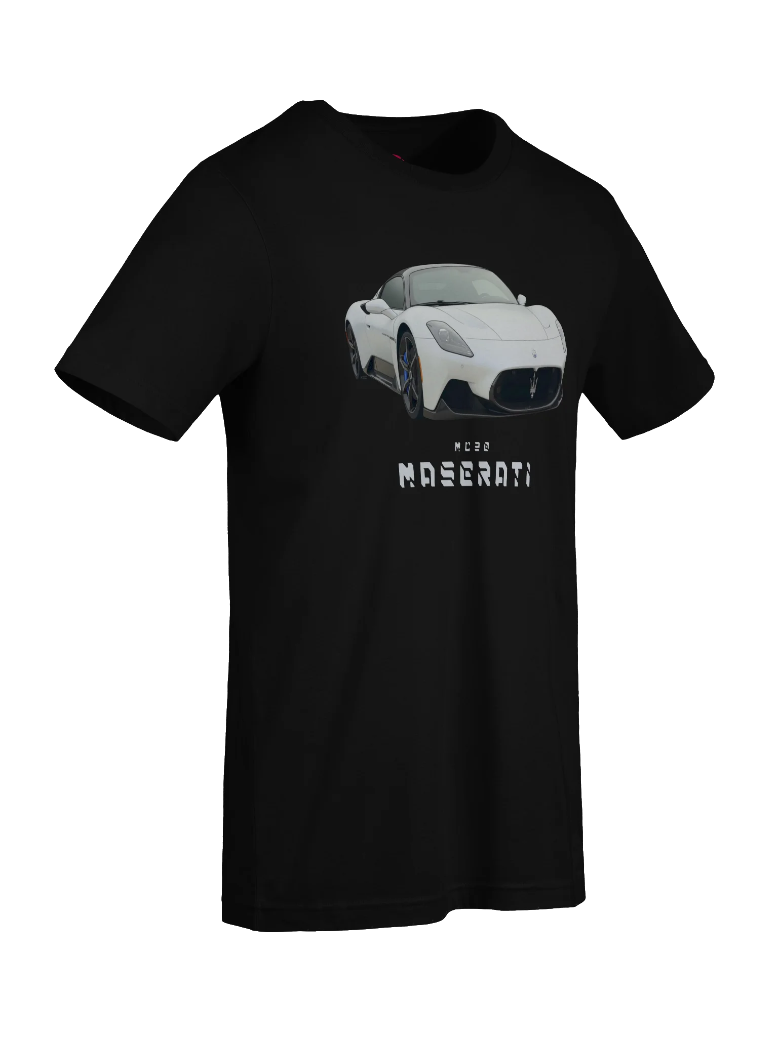 White Maserati MC20 Shirt (Retro, Sketch, Silhouette) product image (76)