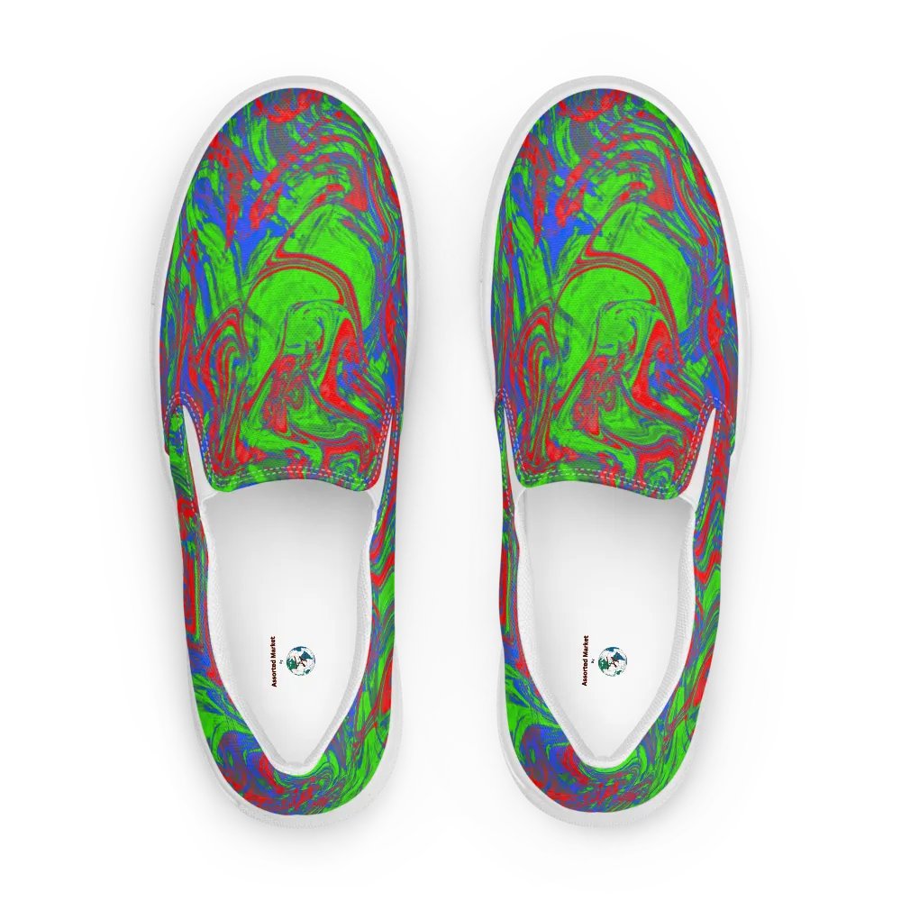 Chaos Wave Men's Slip-On Canvas Shoes product image (1)