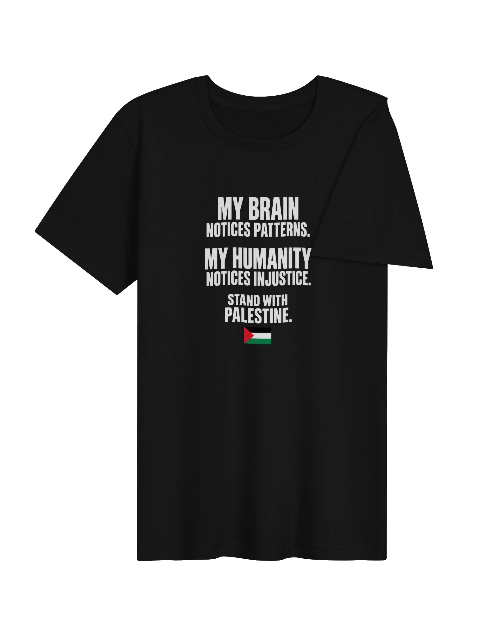 My Brain Notices Patterns, My Humanity Notices Injustice T-Shirt 🇵🇸 product image (4)