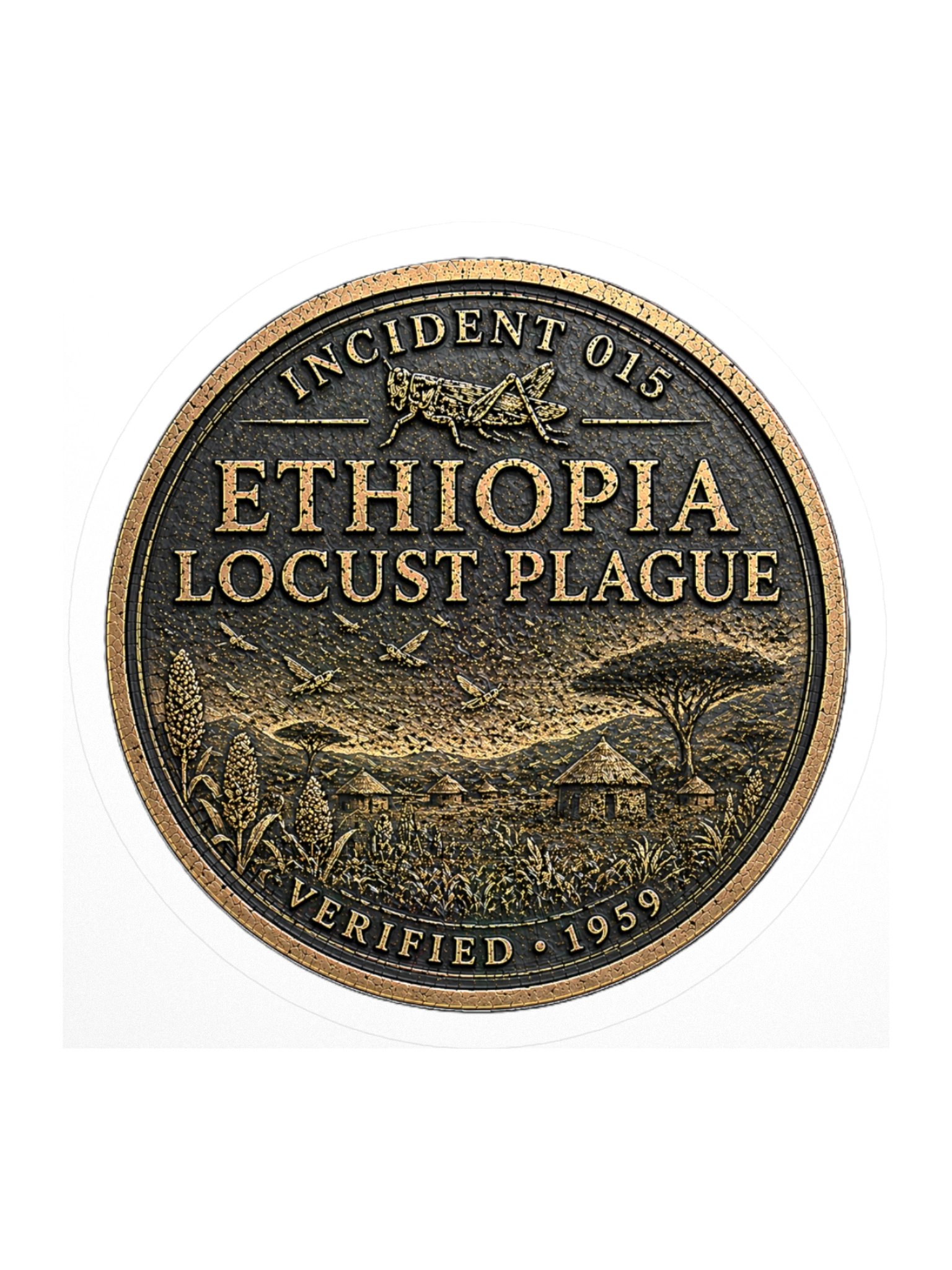 Incident 015 — Locust Plague Archive Badge Sticker product image (1)