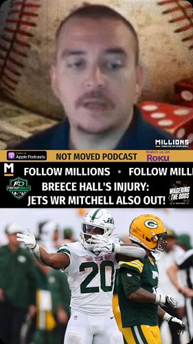 Wagering the odds | Huge blow for the #Jets! Breece Hall is OUT with a quad injury, and WR Mitchell is out with a finger issu...
