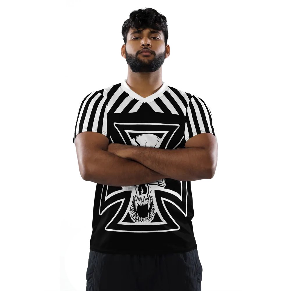 Maltese cross and skull sports jersey product image (3)