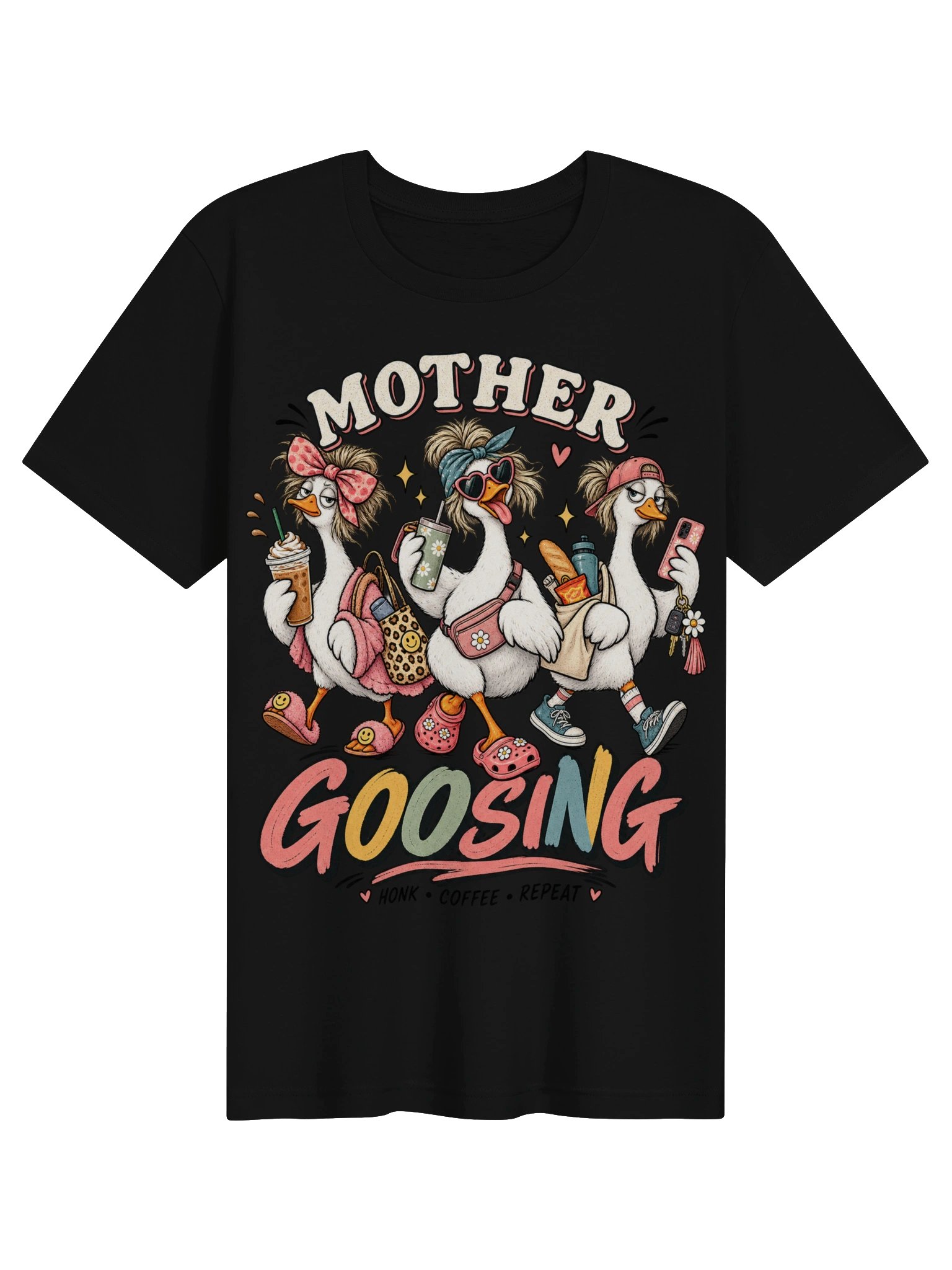 Mother GOOSING - Sarcastic Funny Mom Life T-Shirt | Witty Goose Parenting Tee product image (1)