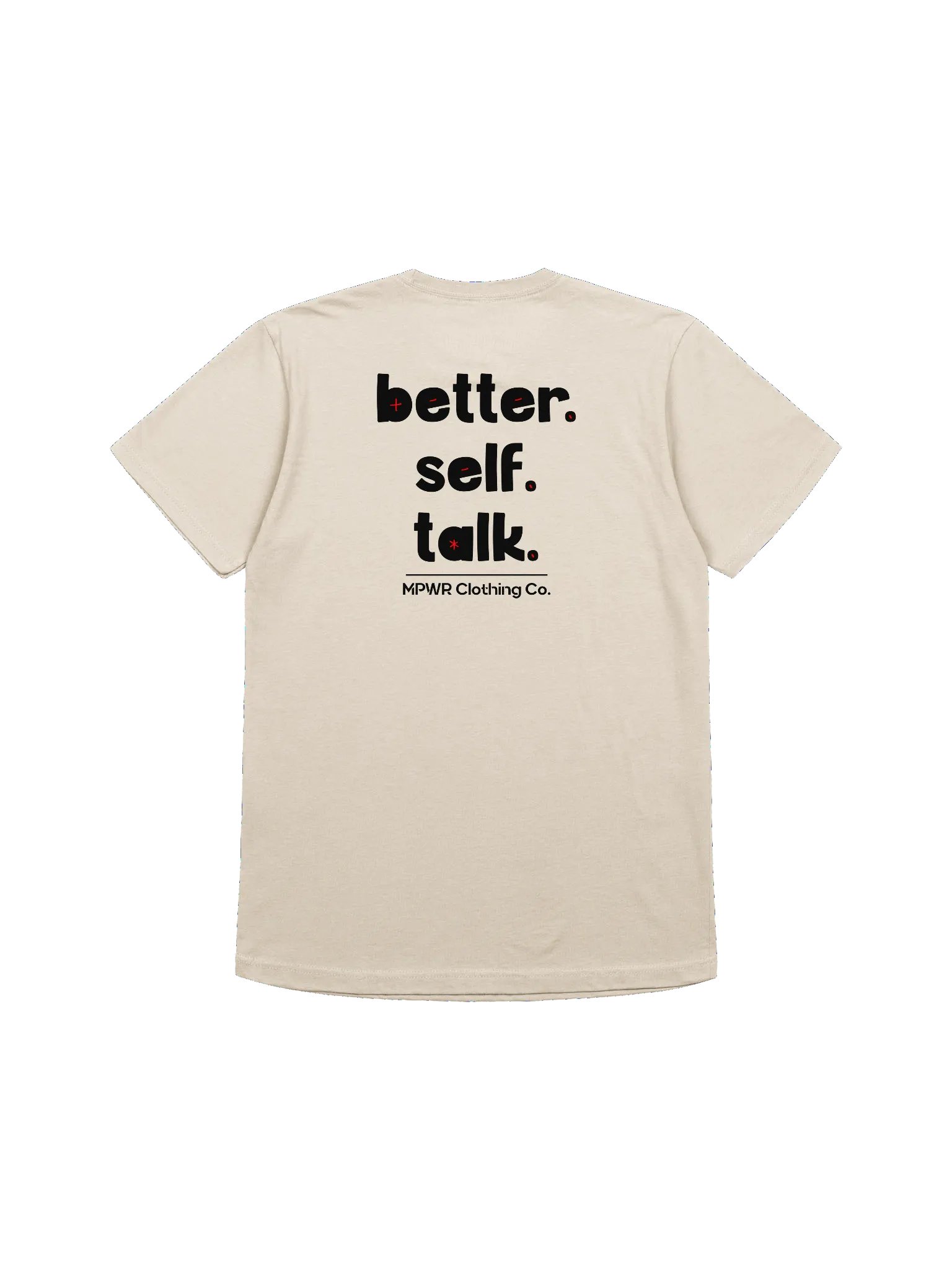 Better. Self. Talk. T-Shirt (Black & Red) product image (2)