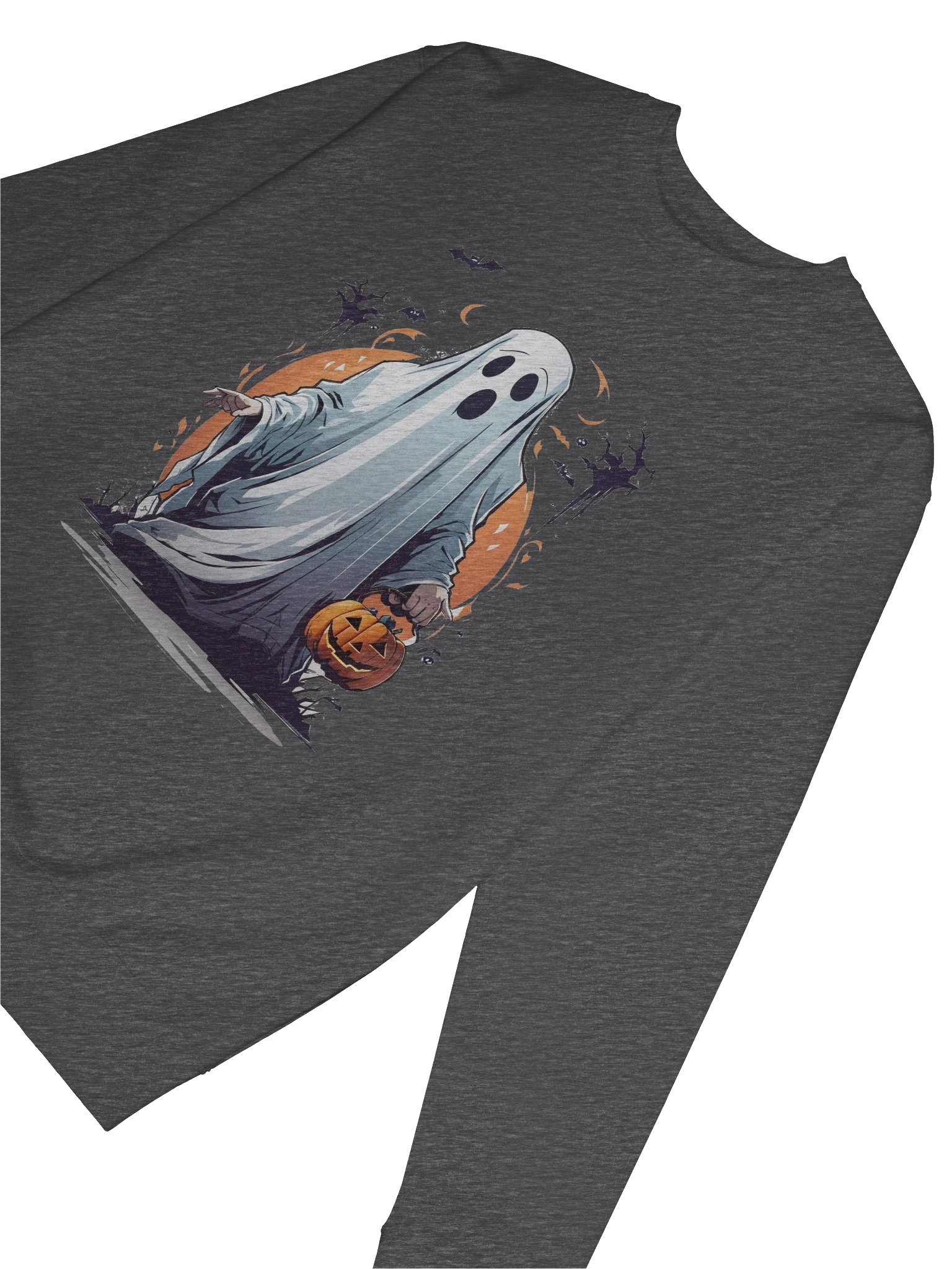Spooky Ghost Sweatshirt – Cozy Halloween Pullover with Pumpkin Trick-or-Treat Design product image (6)