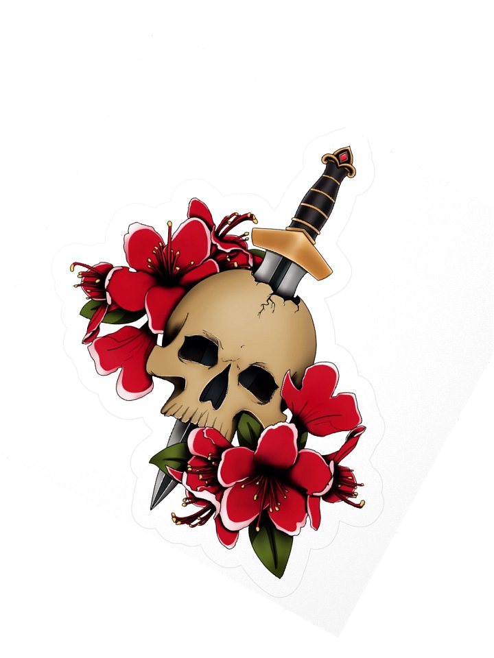 Skull and Roses Sticker product image (3)