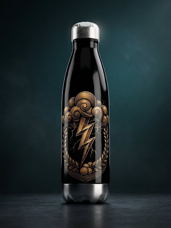 Zeus Lightning Bolt Stainless Steel Water Bottle – Greek Mythology Thunder Design product image (1)