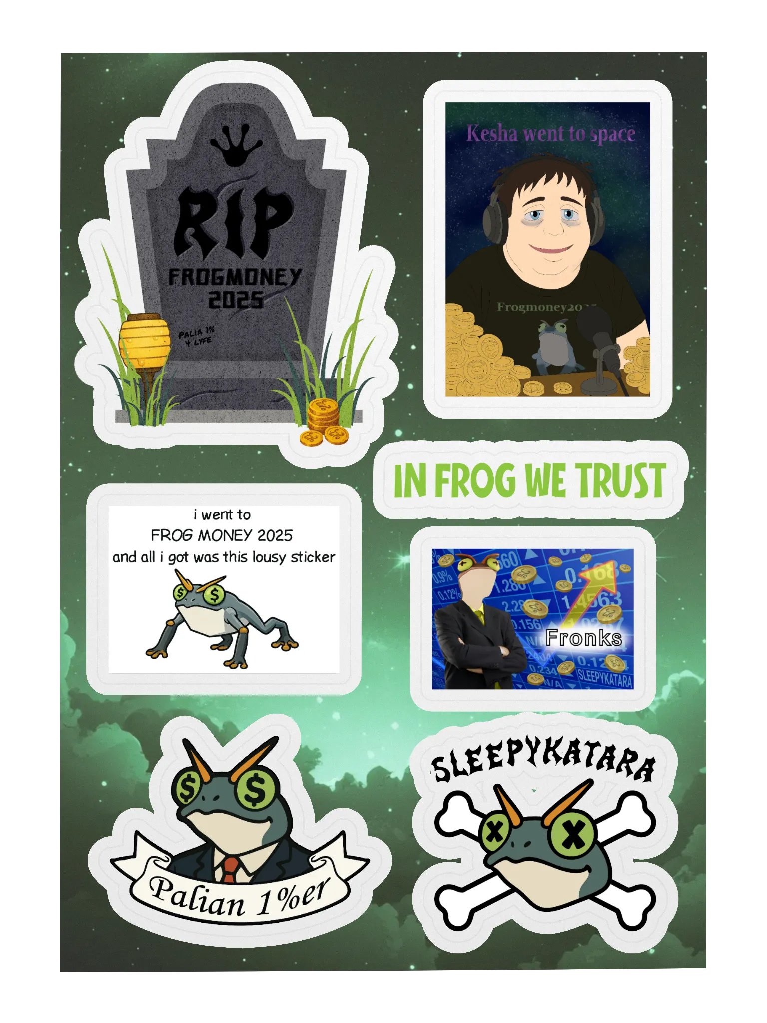 RIP FROGMONEY2025 Sticker Sheet product image (1)