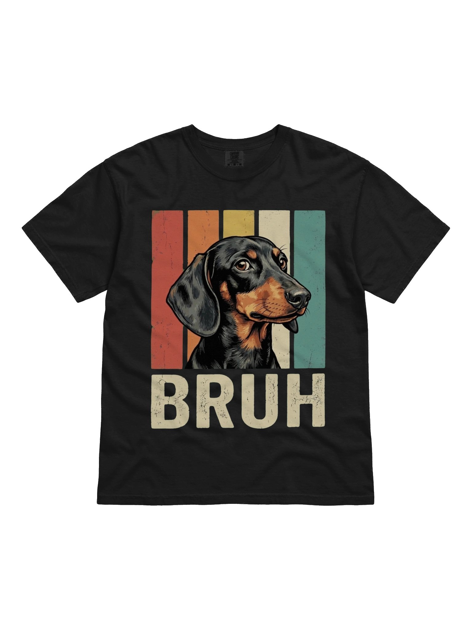 Funny Bruh Dachshund T-Shirt - Vintage Retro Wiener Dog Meme Graphic Tee product image (3)