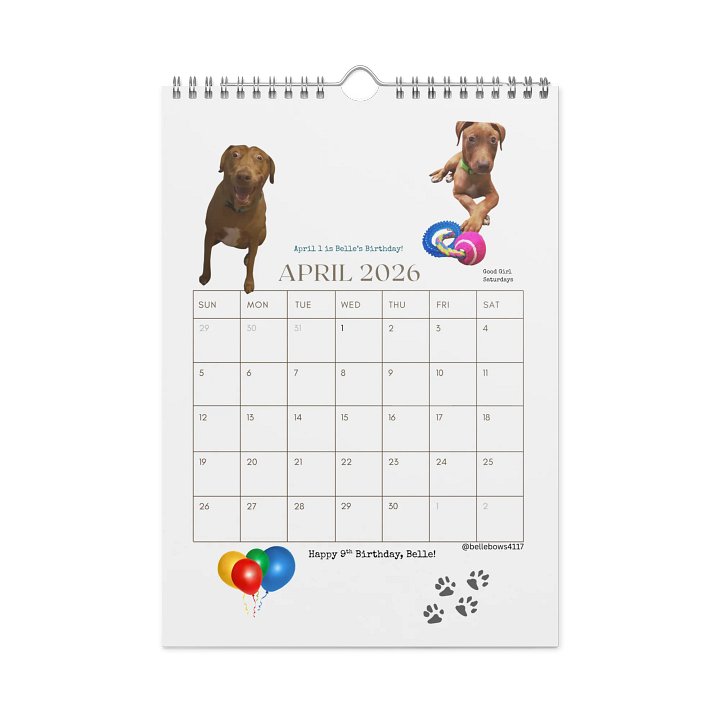 Belle the Dog 2026 Calendar A (Printed) product image (1)