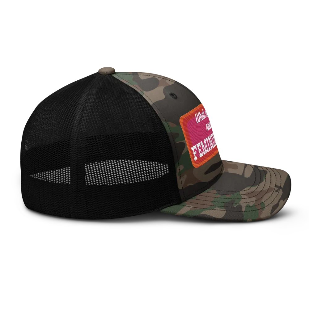 Femininomenon Camo Trucker Hat. product image (6)
