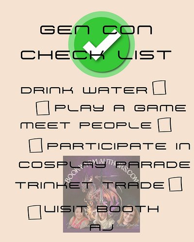 #gencon2026 #bookwyrmauthors #bookwyrmauthorsanthology #jorireevesauthor  #danniwilliamsauthor  #aliyadalrae