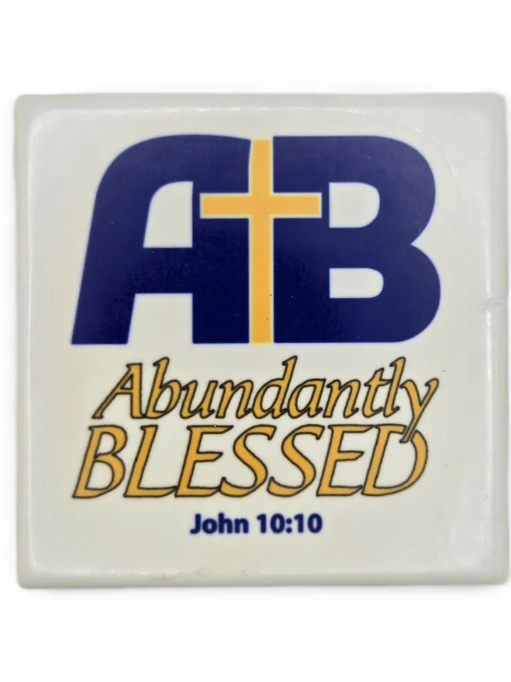 Abundantly Blessed Square Ceramic Coaster product image (1)