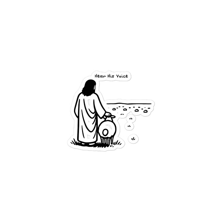 "Hear His Voice" Doodle Die-Cut Sticker product image (2)