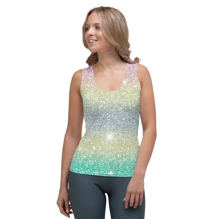 Glitter Unicorn Texture Design Tank Top (1) product image (1)