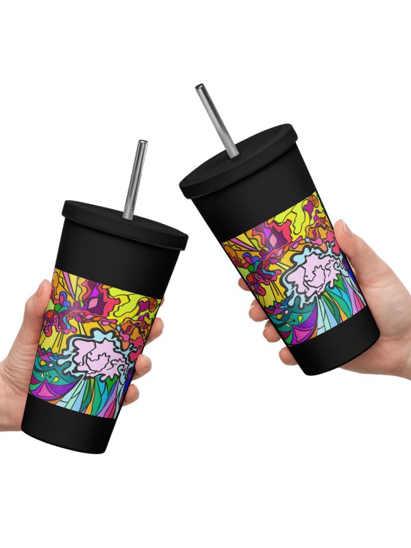 Cosmic Swirl Insulated Tumbler - Wave at Sunset product image (17)