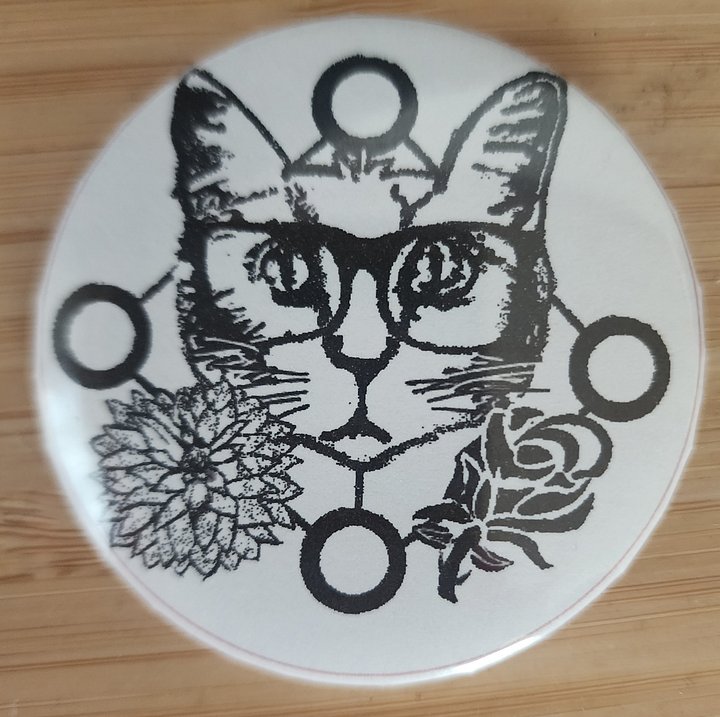 Cat with Geometric and Flower Symbols product image (2)