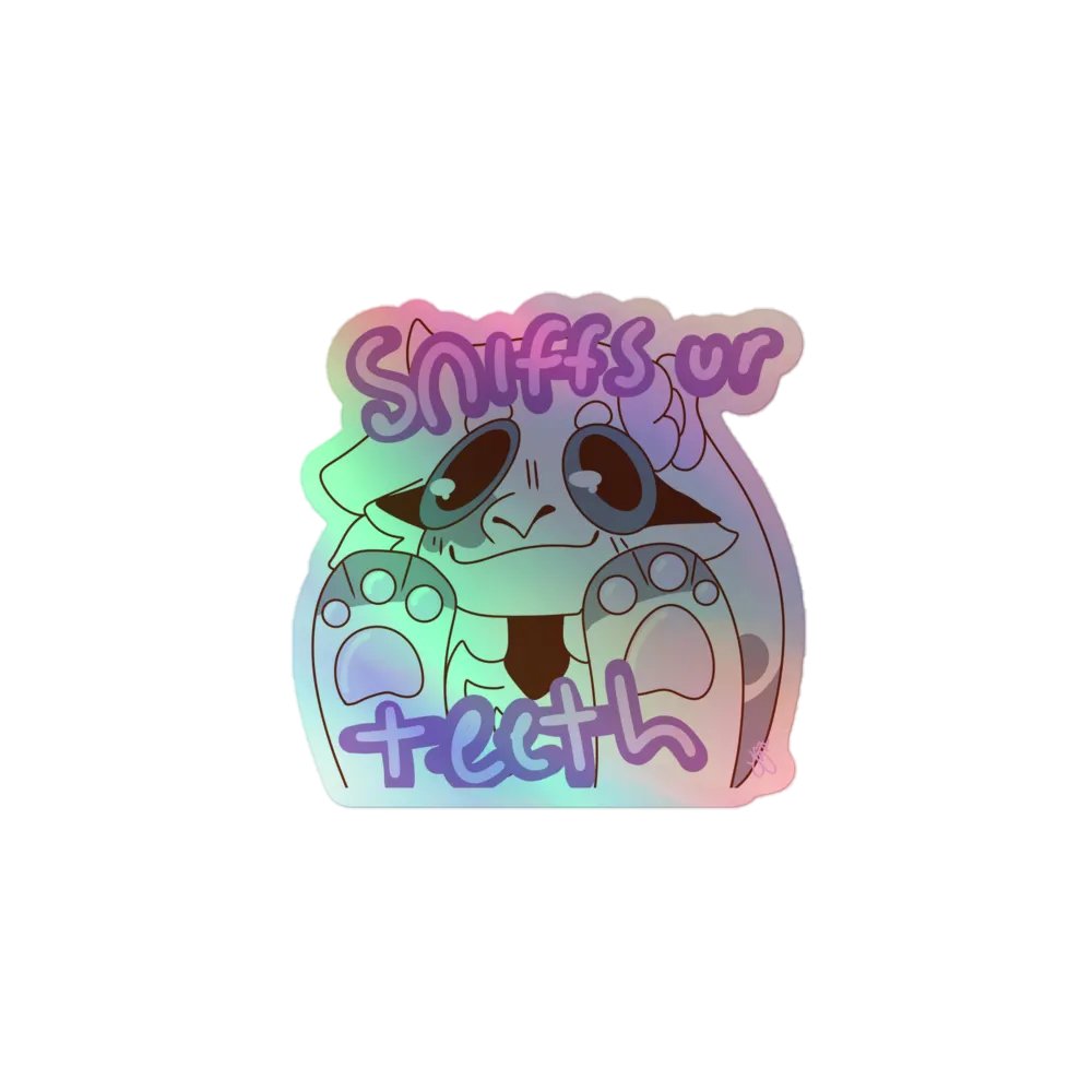 Sniffs Ur Teeth Holographic Sticker Sheet product image (1)