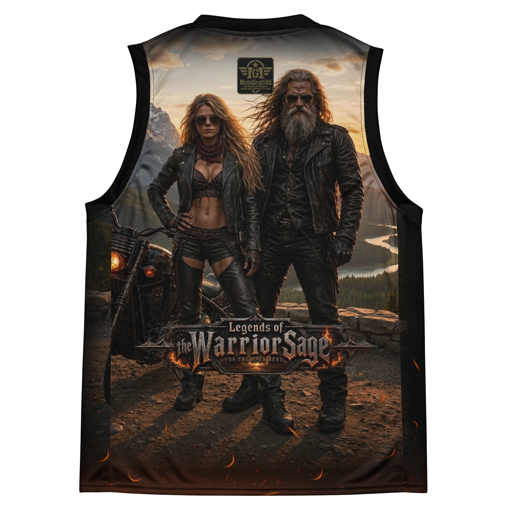 MötoGraffitti "Land of the Free" Sleeveless Moisture Wicking Riding Tee product image (4)