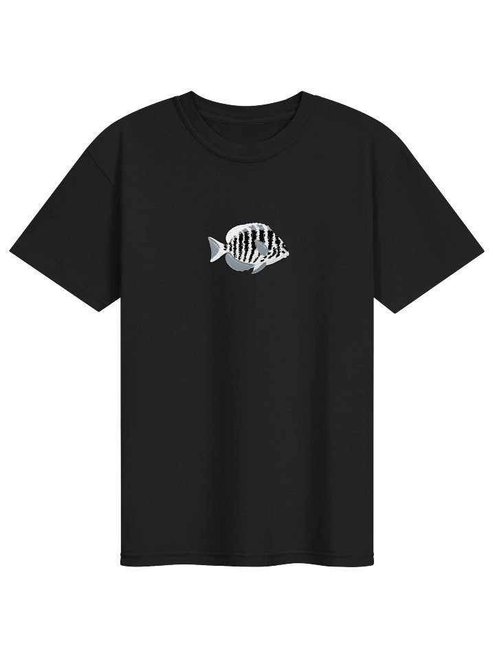 Zebra Angelfish Embroidered Shirt | Reef Aquarium Fish Embroidery Tee | Saltwater Marine Fish Apparel product image (3)