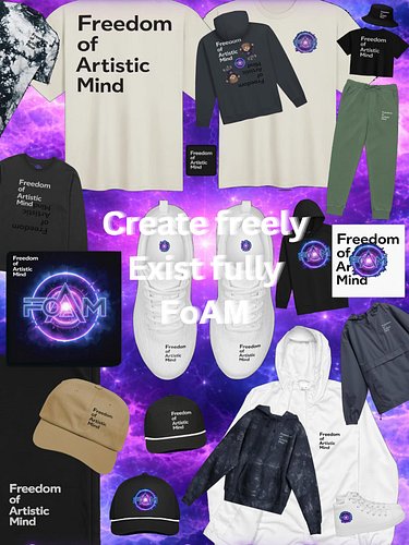 FoAM
foam-shop.fourthwall.com

Freedom of Artistic Mind means creating without restriction. No pressure to fit into a categor...