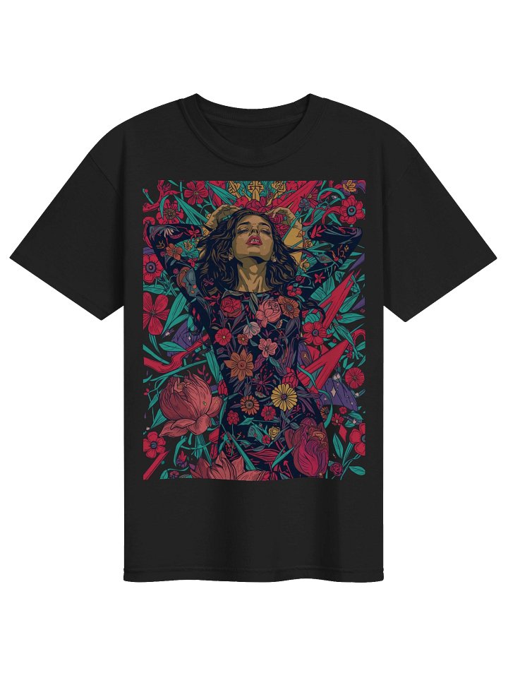 Floral Goddess Illustration Heavyweight Tee product image (1)