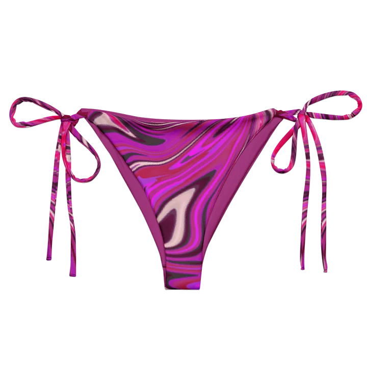 String Bikini Bottom - Pink and Purple Digital Fluid Art product image (1)