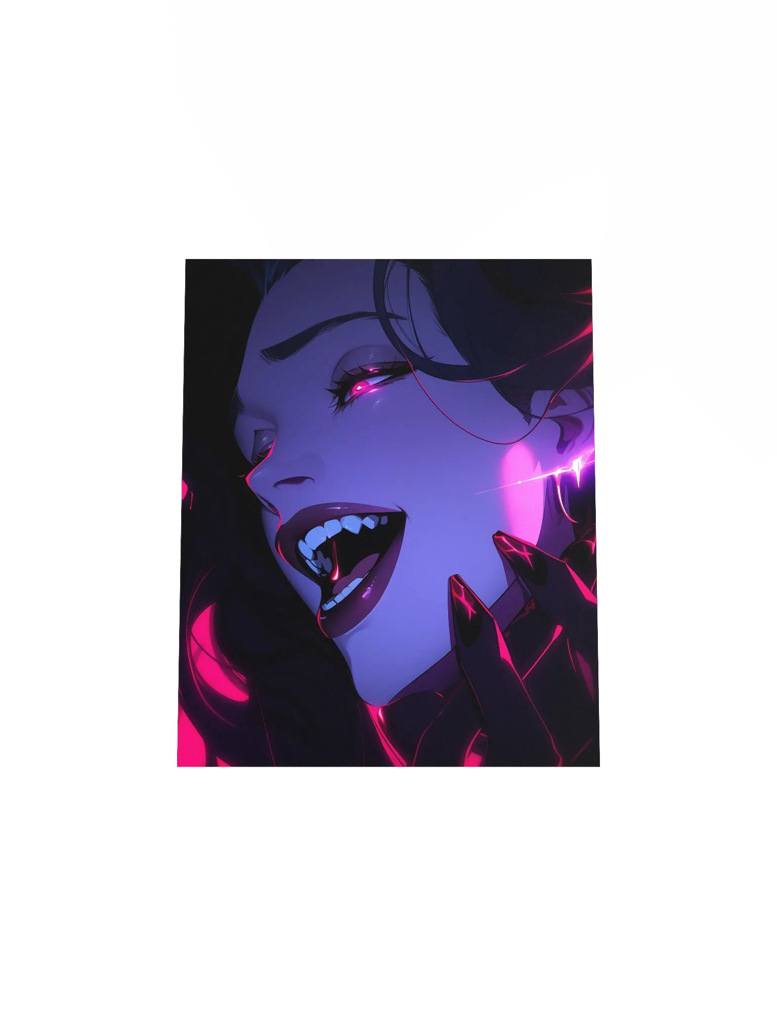 Neon Nocturnal Vamp Poster product image (23)