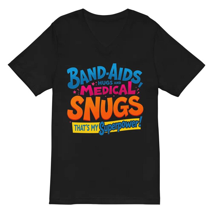 Superpower Band-Aids V-Neck Tee product image (3)