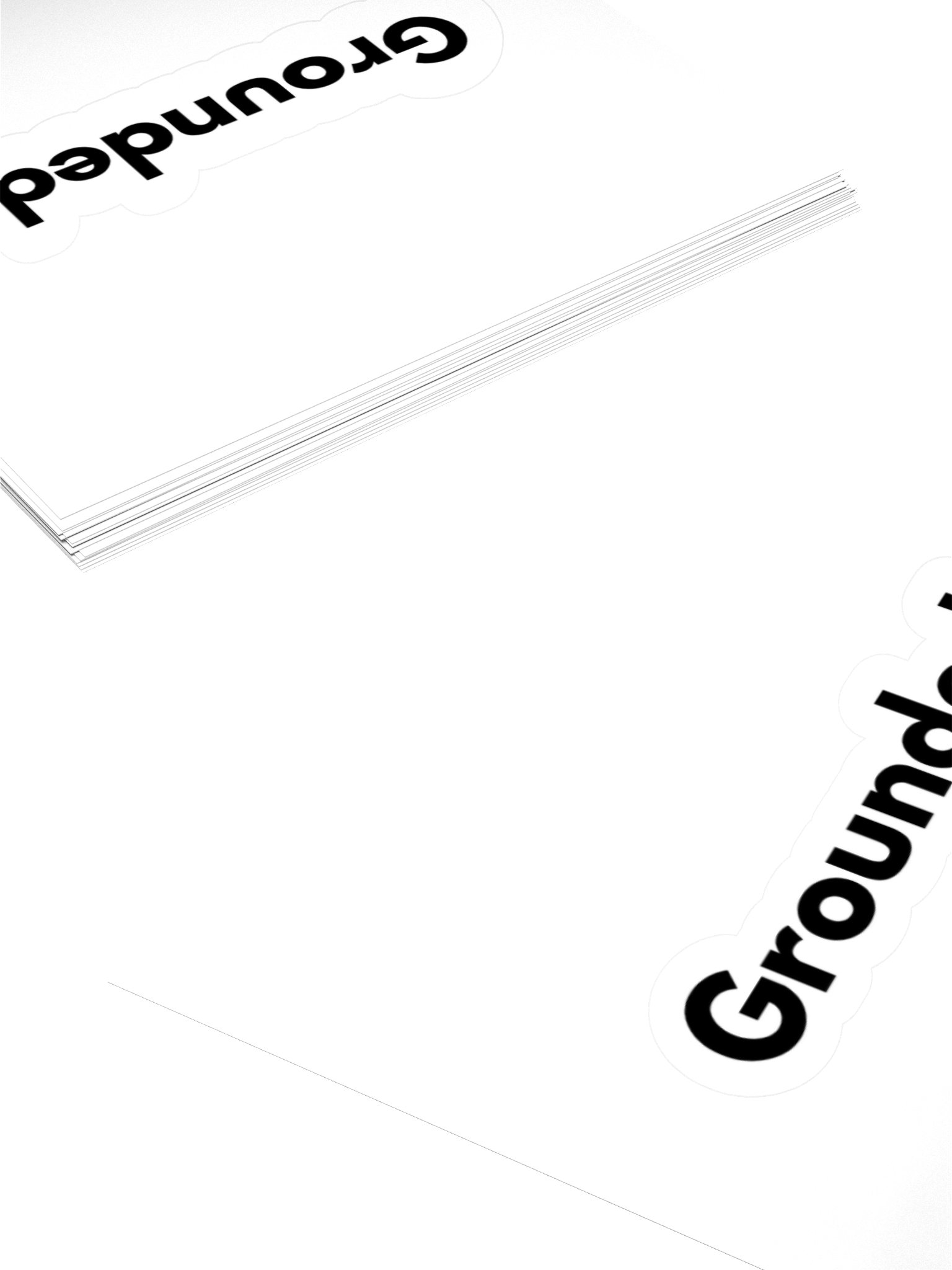 Grounded. Text Only. Sticker product image (8)